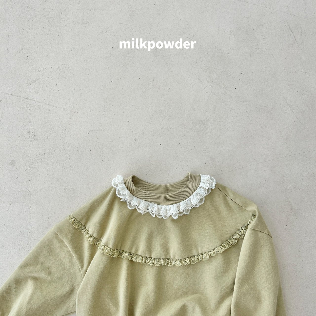［milk powder］Olive lace mtm