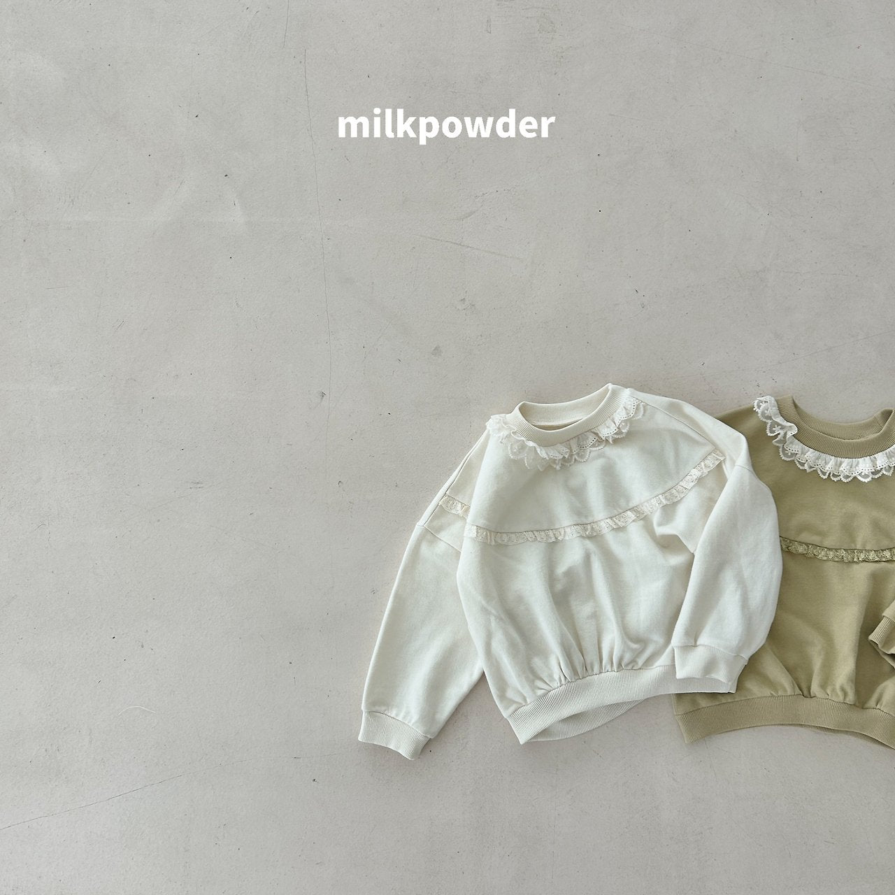［milk powder］Olive lace mtm