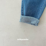 ［milk powder］Checks denim pants