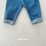 ［milk powder］Checks denim pants