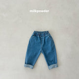 ［milk powder］Checks denim pants