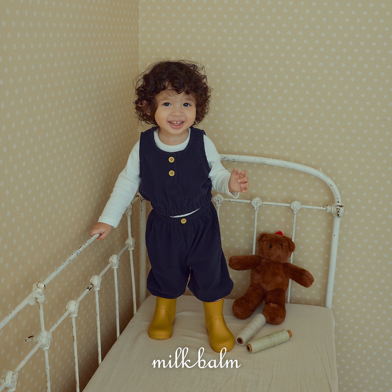 ［milk balm］Dui button vest