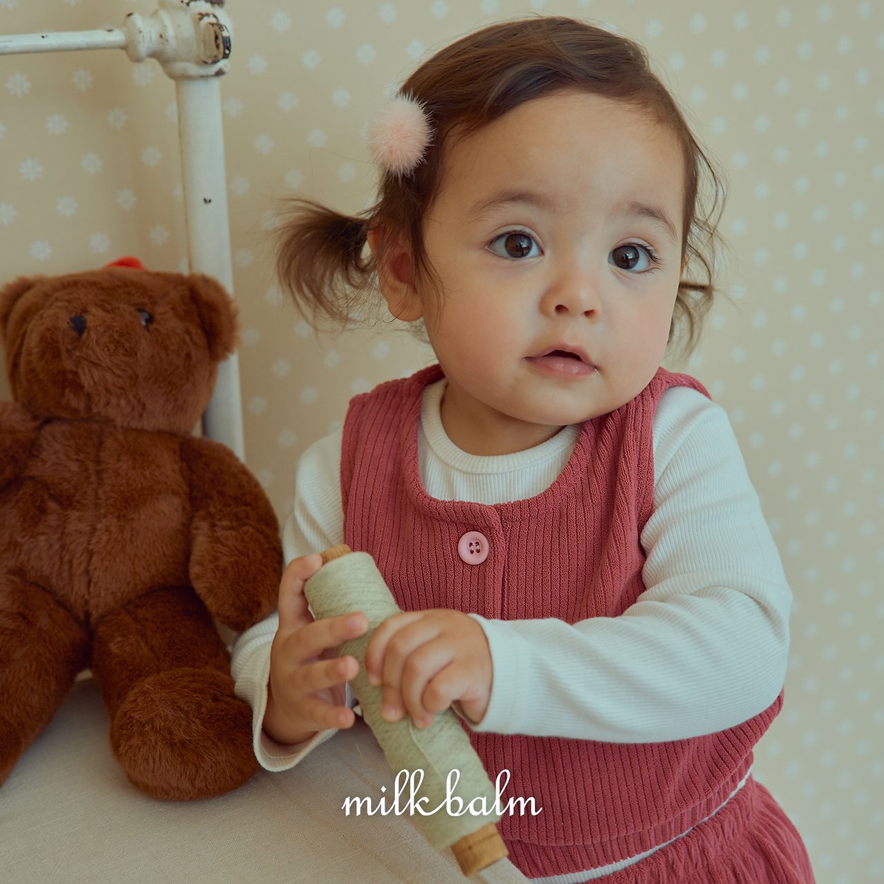 ［milk balm］Dui button vest