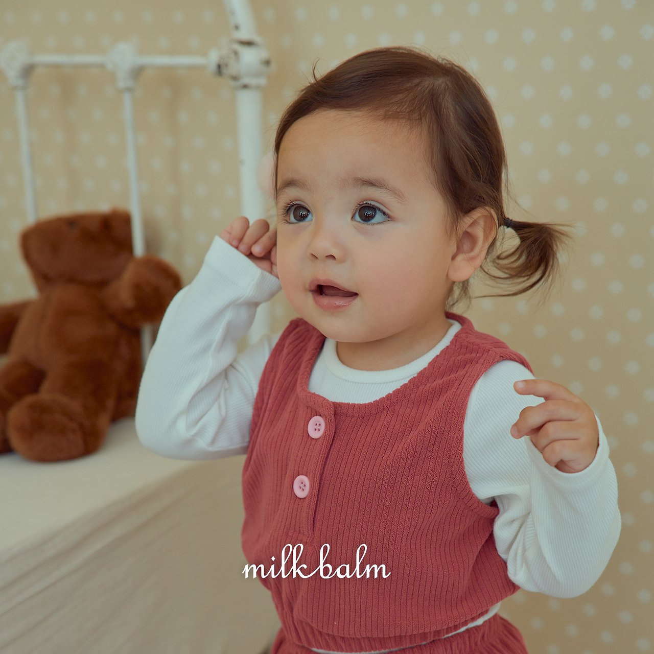 ［milk balm］Dui button vest