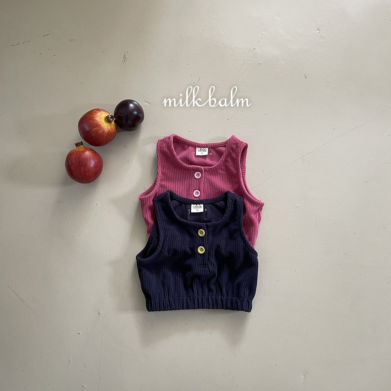 ［milk balm］Dui button vest