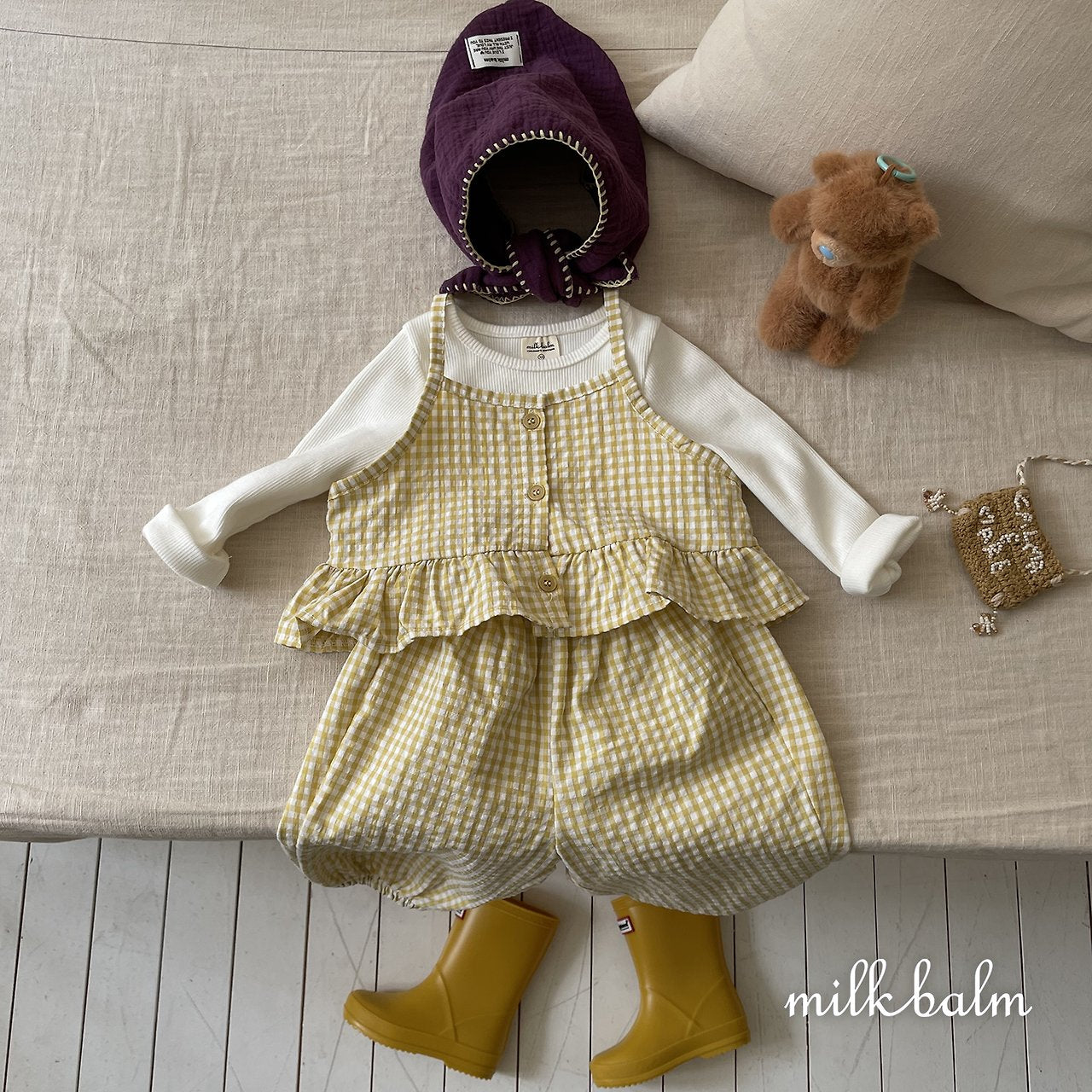 ［milk balm］Candy check pants