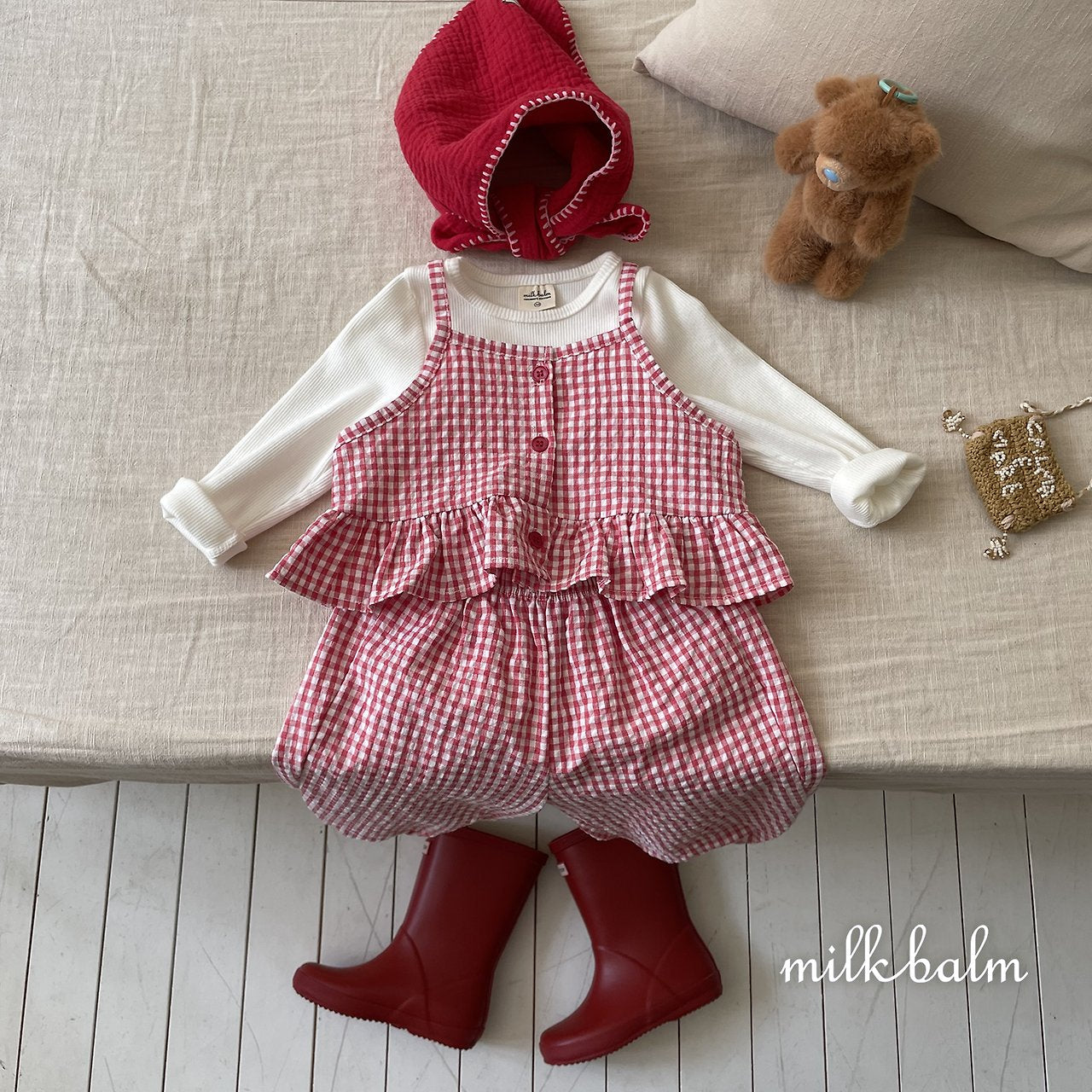［milk balm］Candy check pants