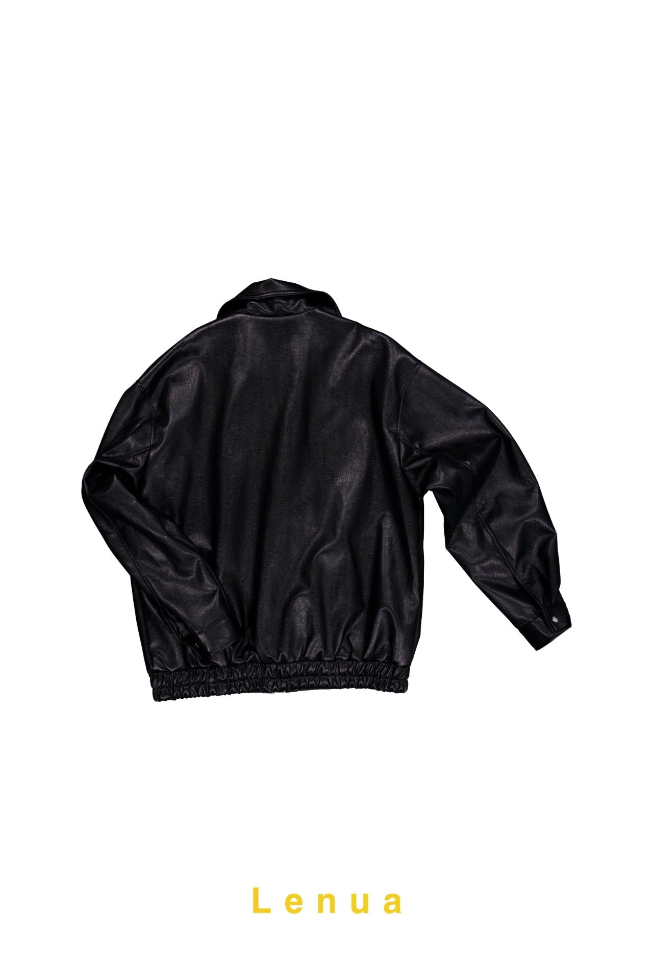 ［lenua］Marron leather jacket (mom)