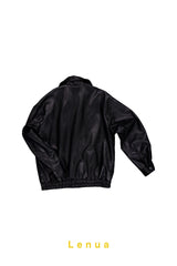 ［lenua］Marron leather jacket (mom)