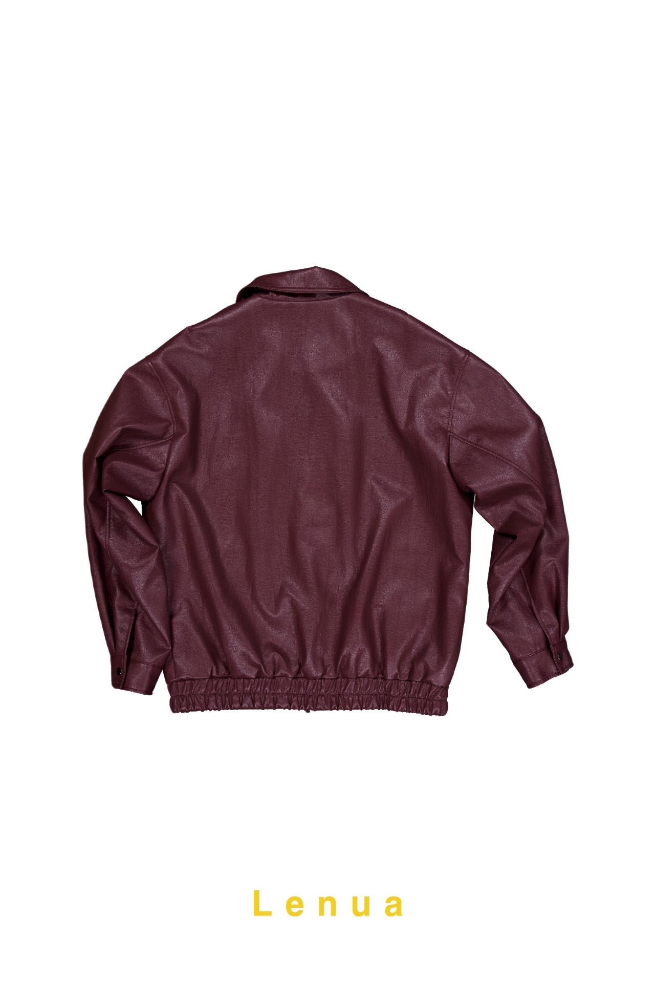 ［lenua］Marron leather jacket (mom)