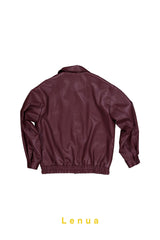 ［lenua］Marron leather jacket (mom)