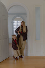 ［lenua］Marron leather jacket (mom)