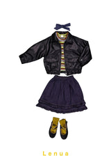 ［lenua］Marron leather jacket (kids)