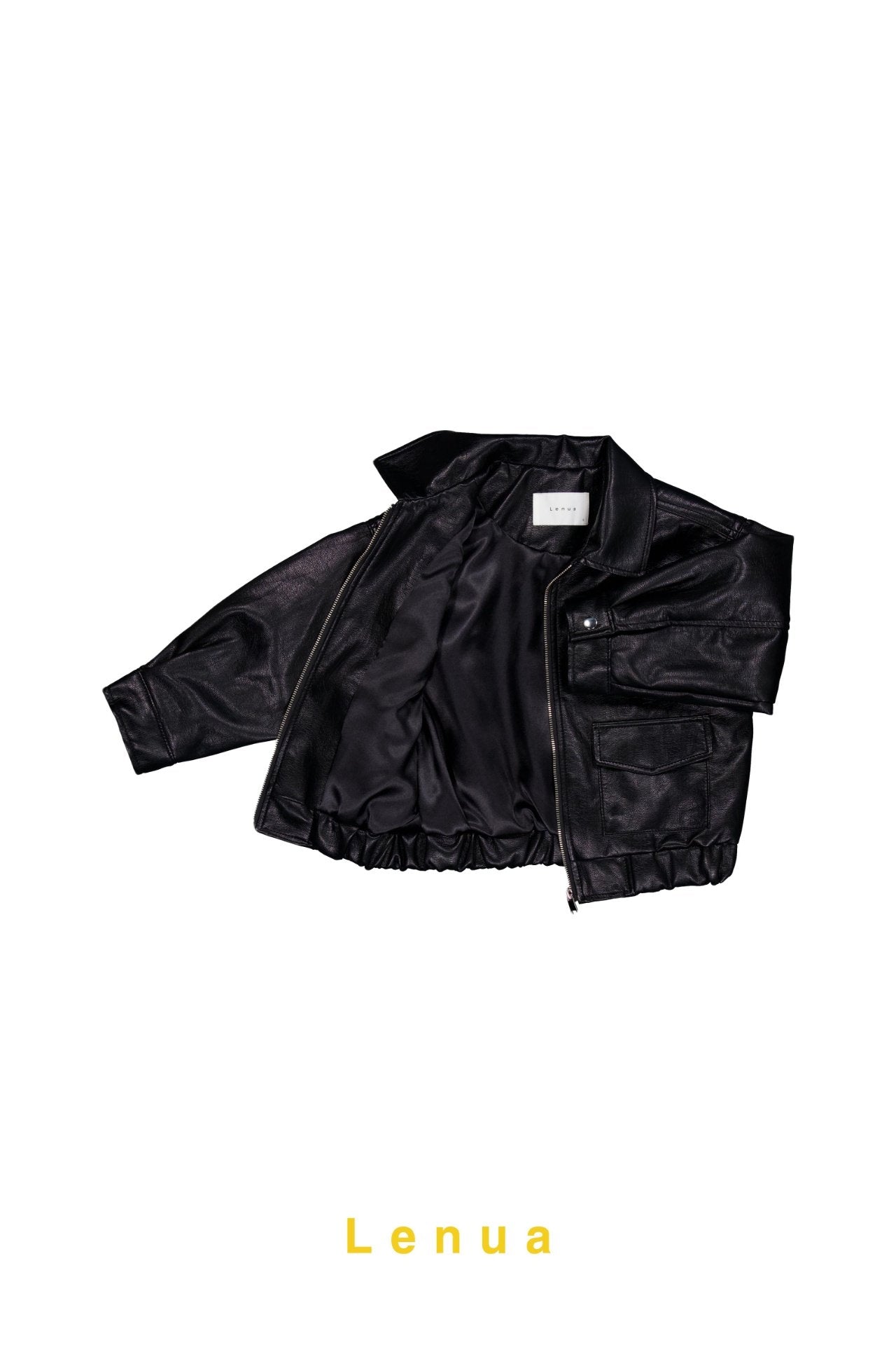 ［lenua］Marron leather jacket (kids)