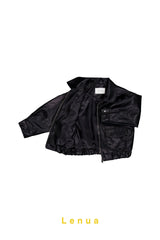 ［lenua］Marron leather jacket (kids)