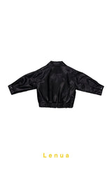 ［lenua］Marron leather jacket (kids)