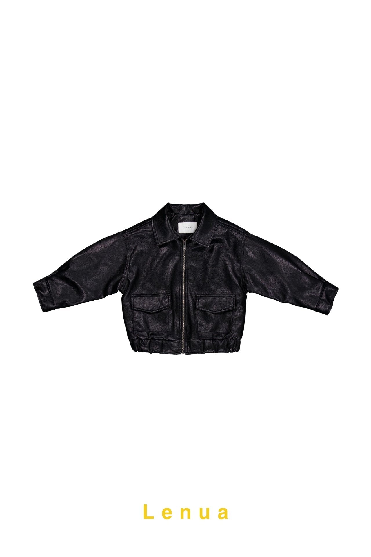 ［lenua］Marron leather jacket (kids)
