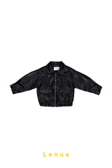 ［lenua］Marron leather jacket (kids)