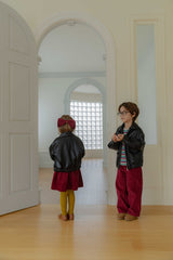 ［lenua］Marron leather jacket (kids)