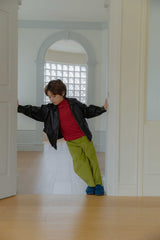 ［lenua］Marron leather jacket (kids)