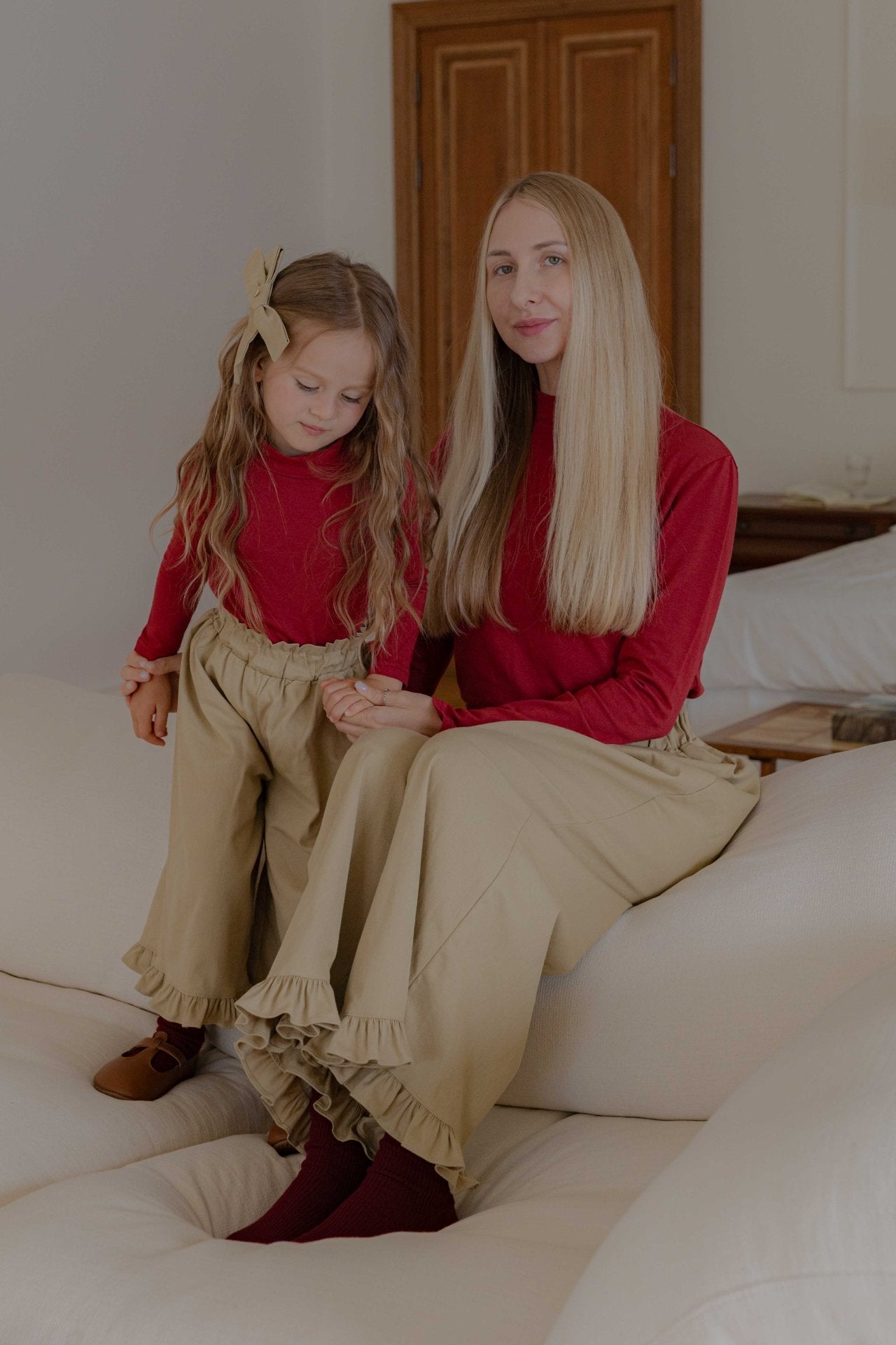 ［lenua］Loen frill pants (mom)