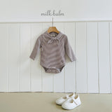 ［milk balm］Mild stripe sailor rompers
