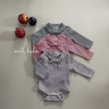 ［milk balm］Mild stripe sailor rompers