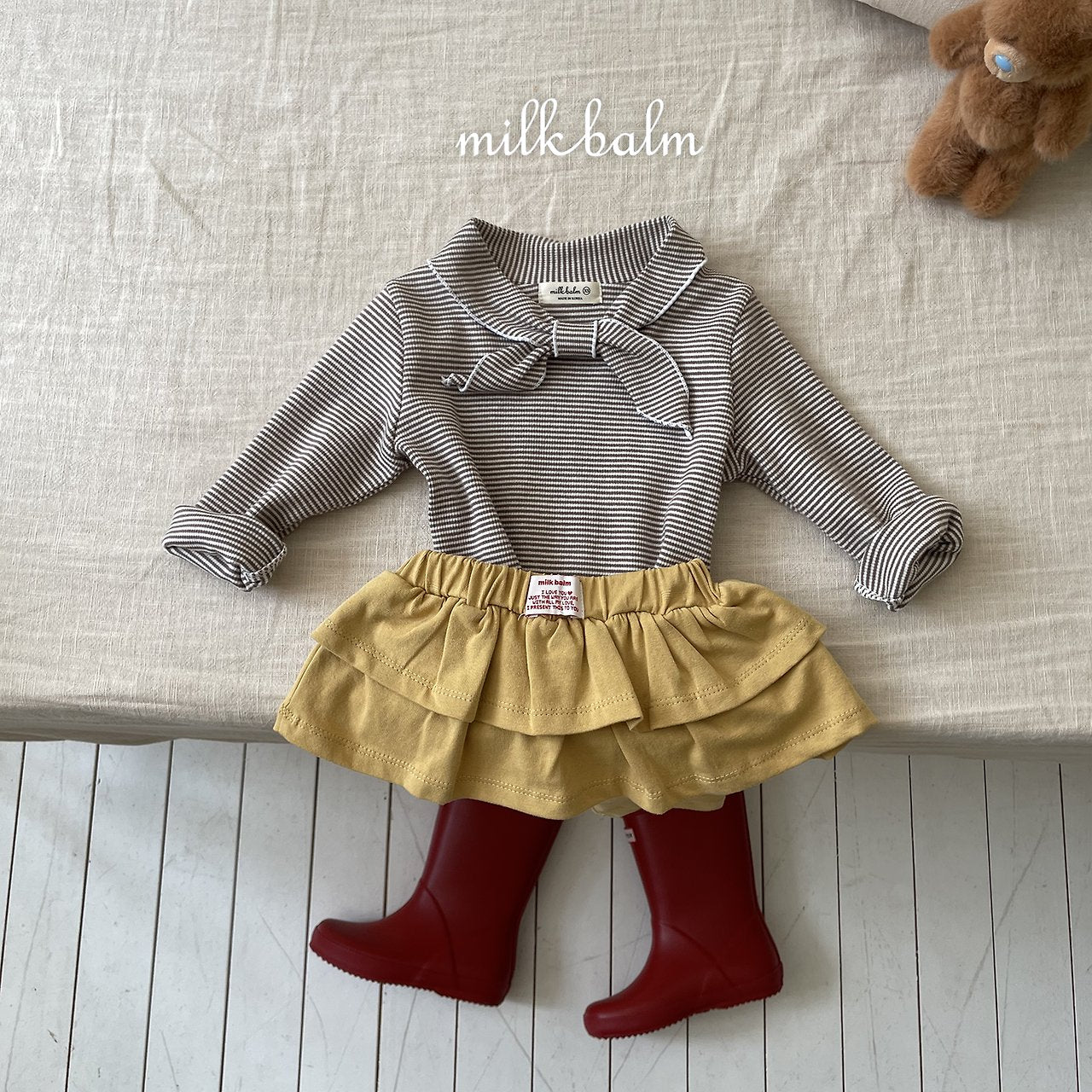 ［milk balm］Mild stripe sailor tee