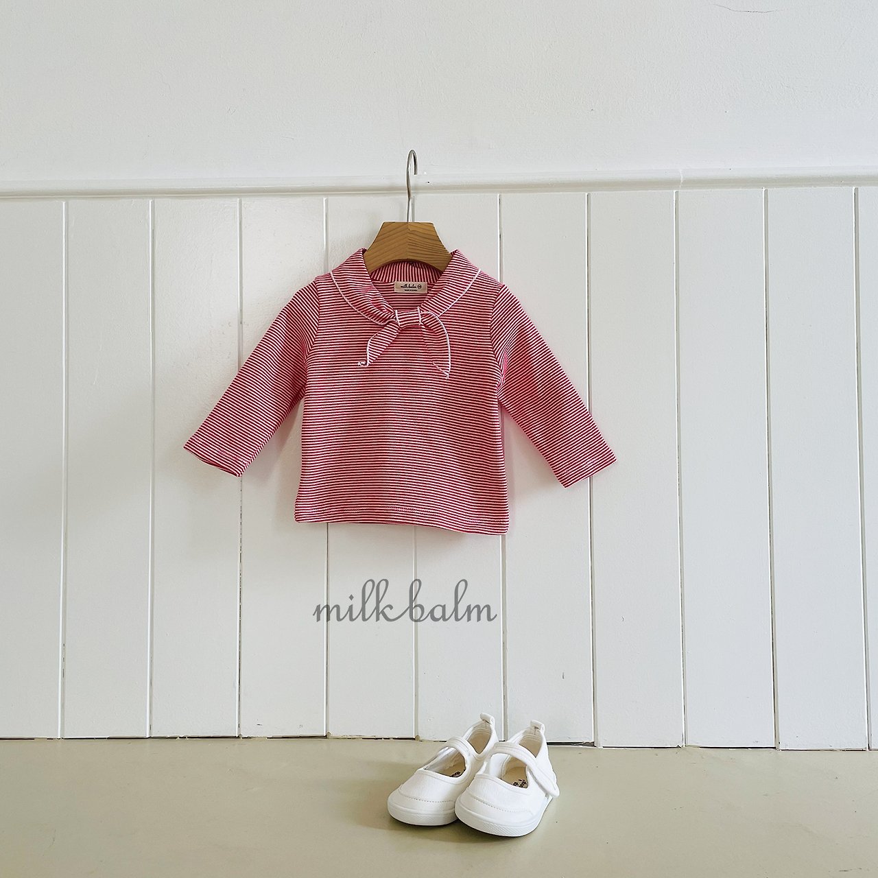 ［milk balm］Mild stripe sailor tee