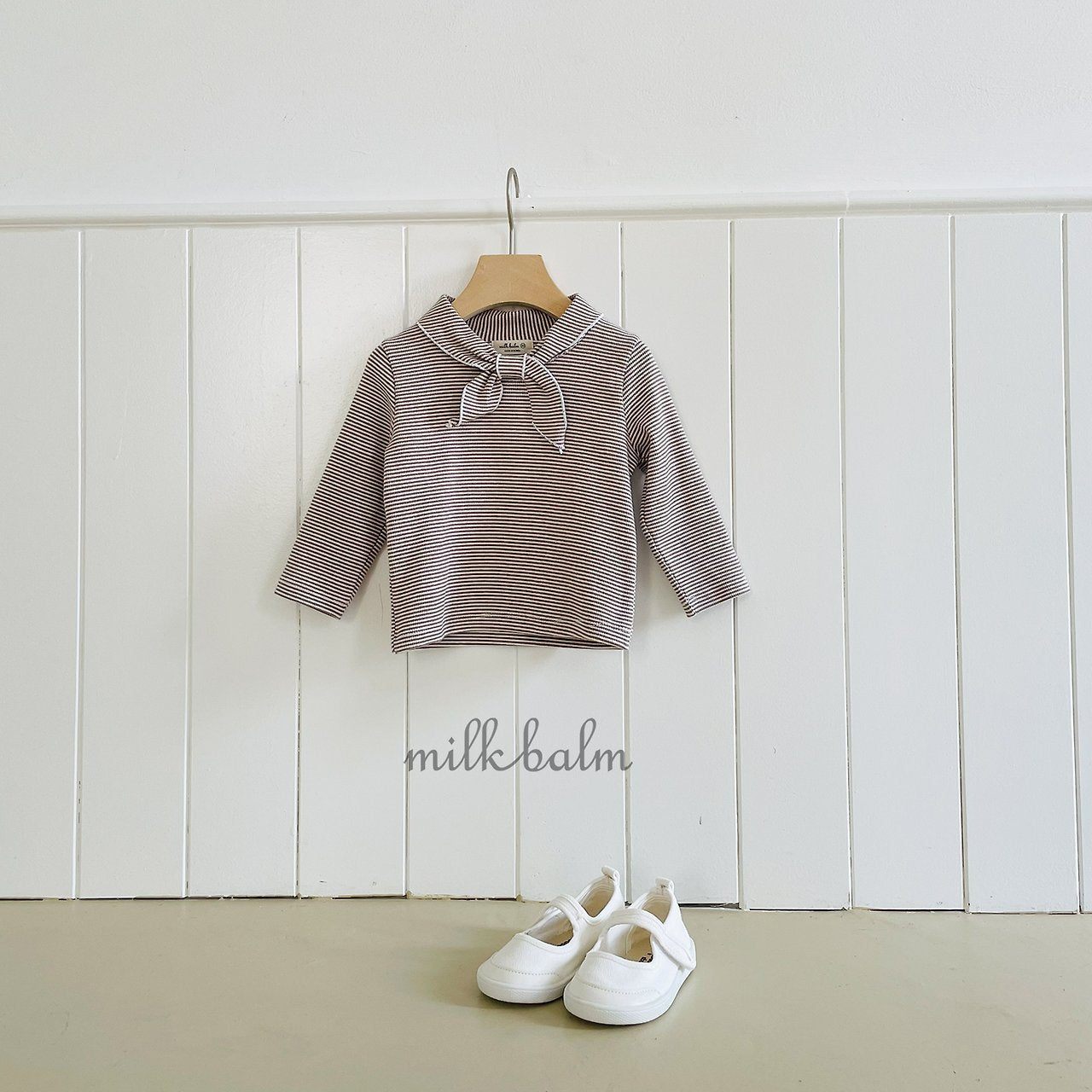 ［milk balm］Mild stripe sailor tee
