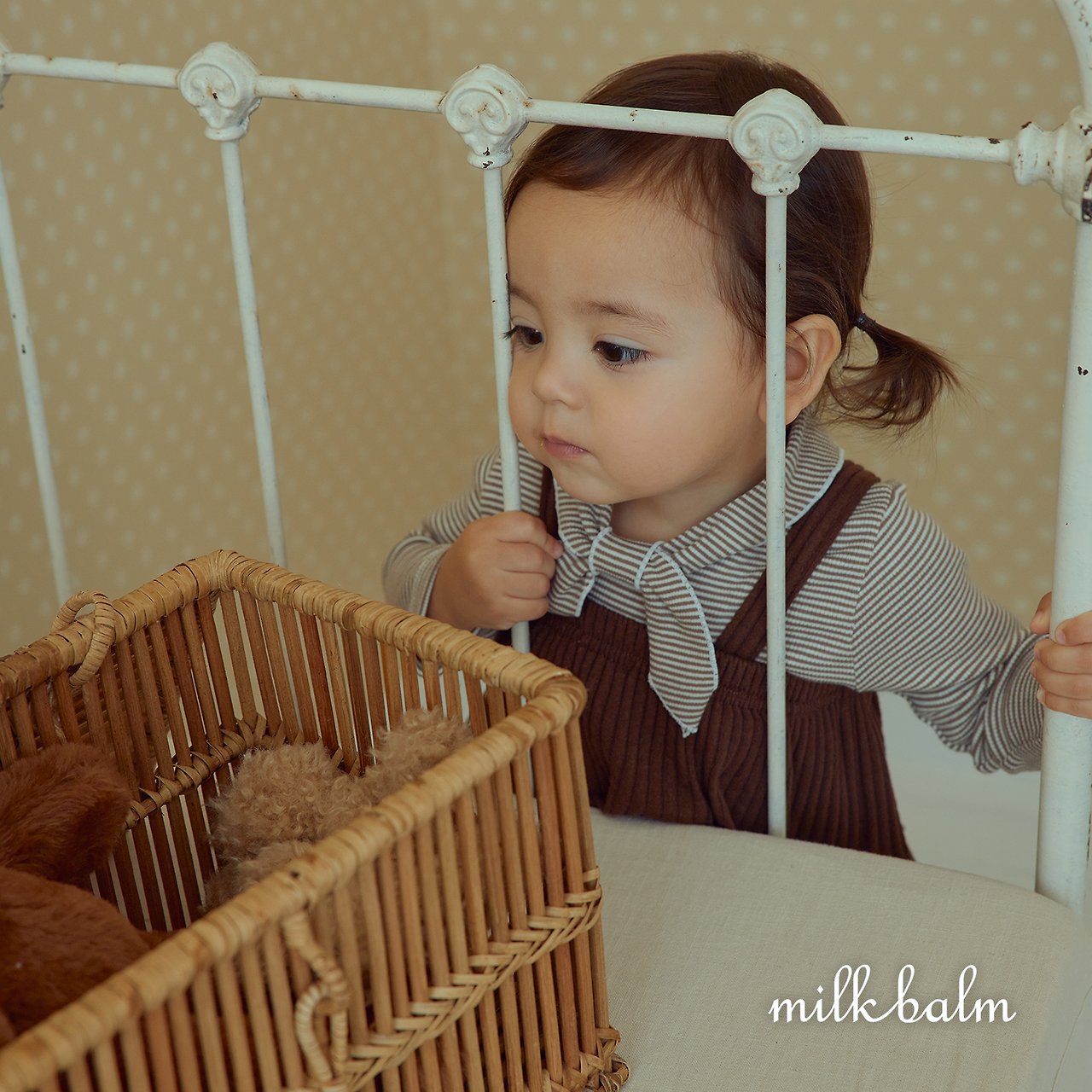 ［milk balm］Mild stripe sailor tee