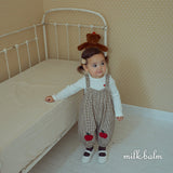 ［milk balm］Apple stripe overalls