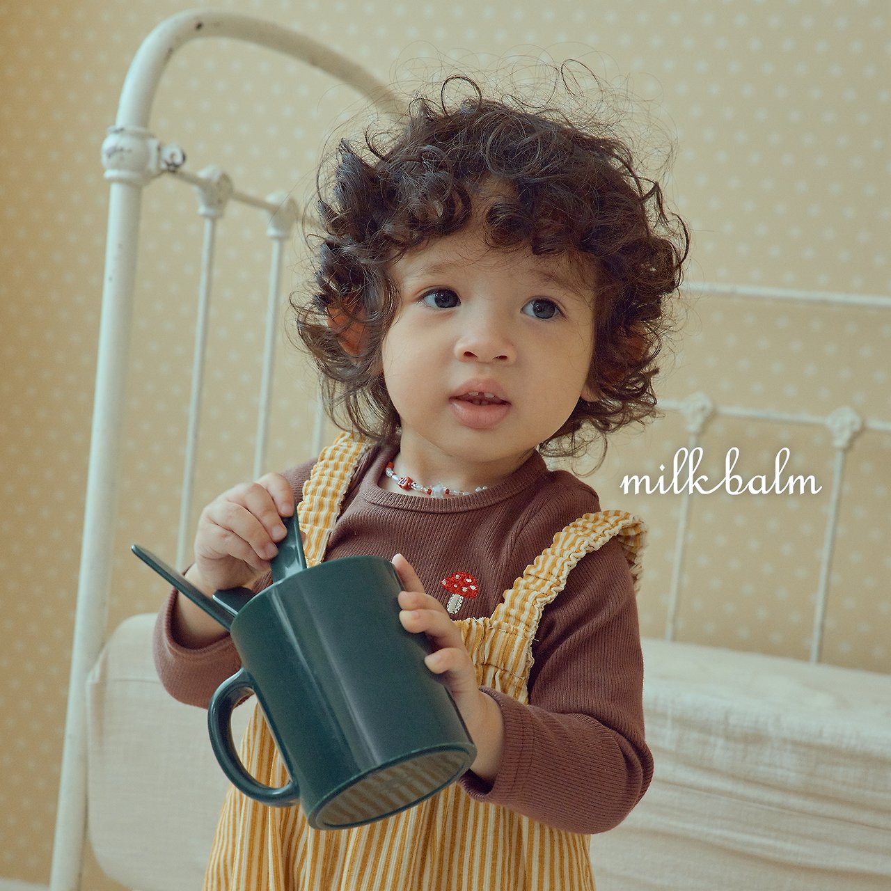 ［milk balm］Apple stripe overalls