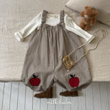 ［milk balm］Apple stripe overalls