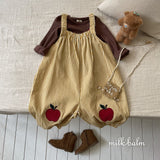 ［milk balm］Apple stripe overalls