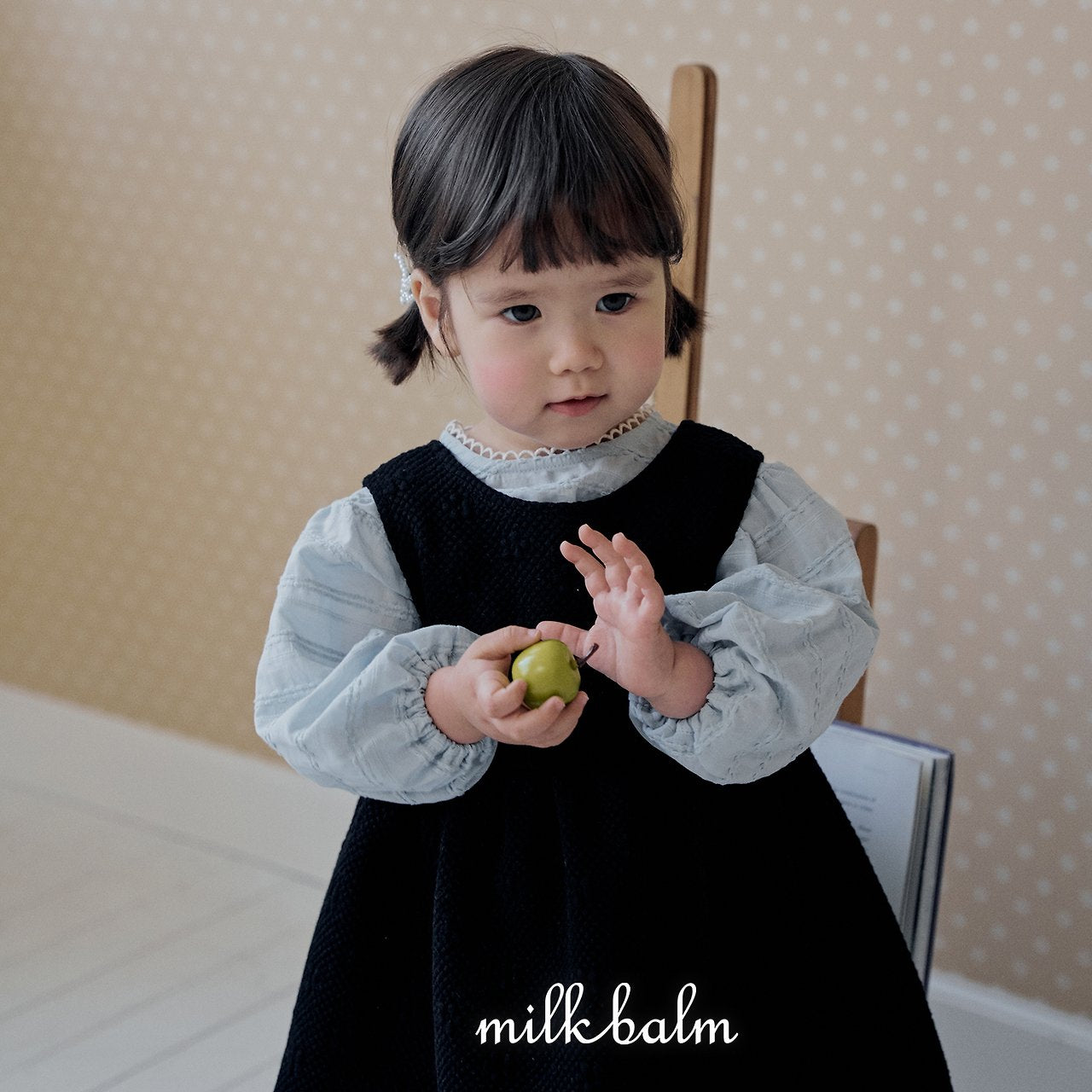 ［milk balm］Emboss jaquard one-piece