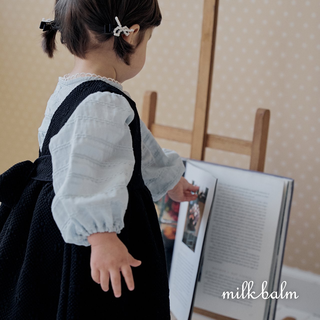 ［milk balm］Emboss jaquard one-piece