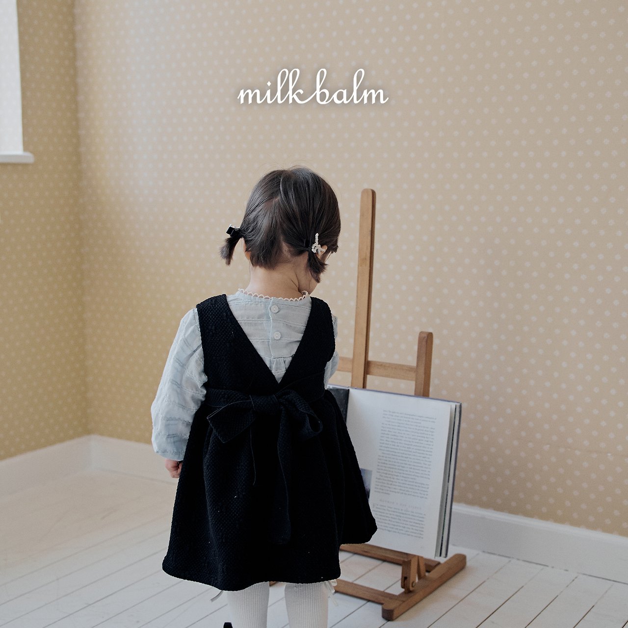 ［milk balm］Emboss jaquard one-piece