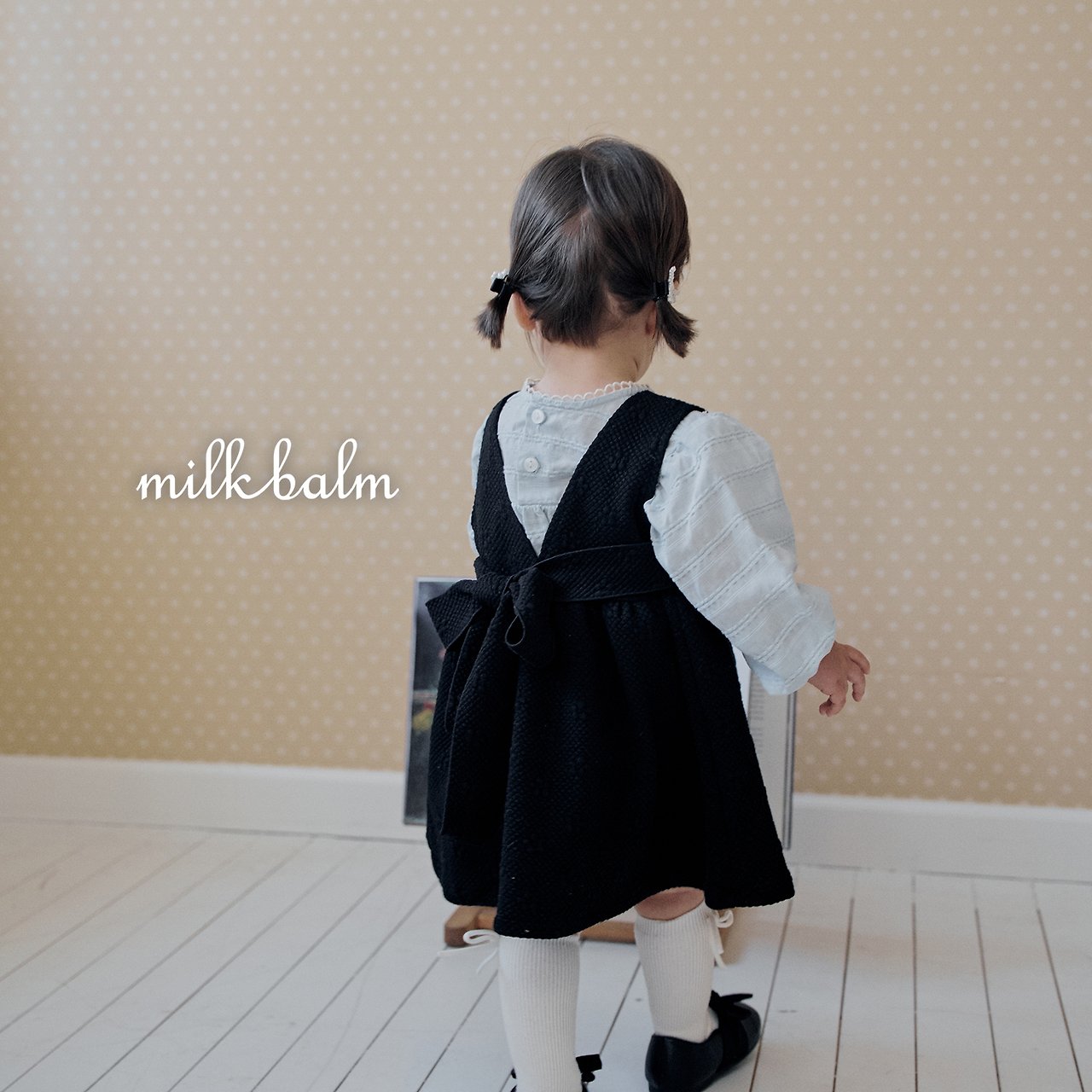 ［milk balm］Emboss jaquard one-piece