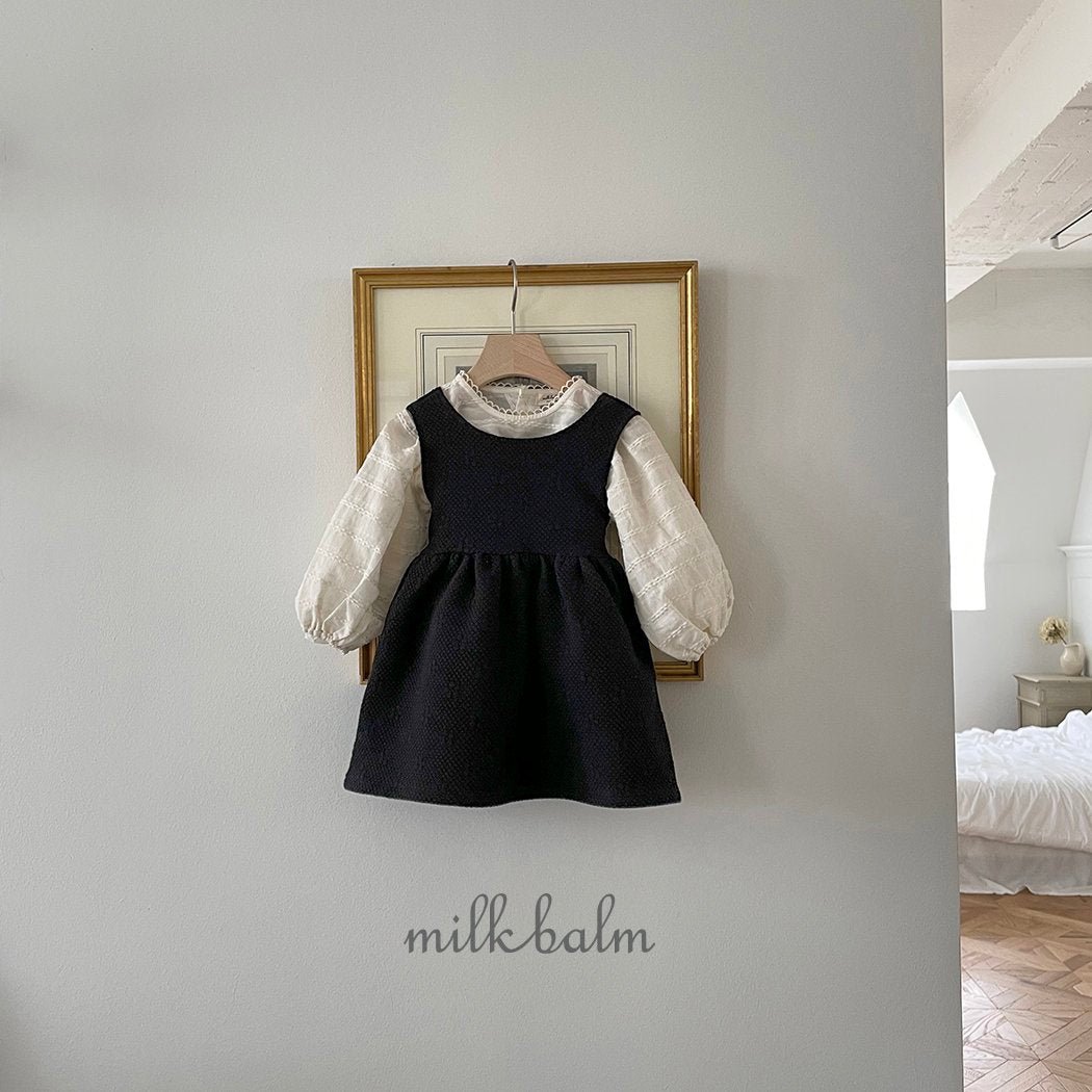 ［milk balm］Emboss jaquard one-piece