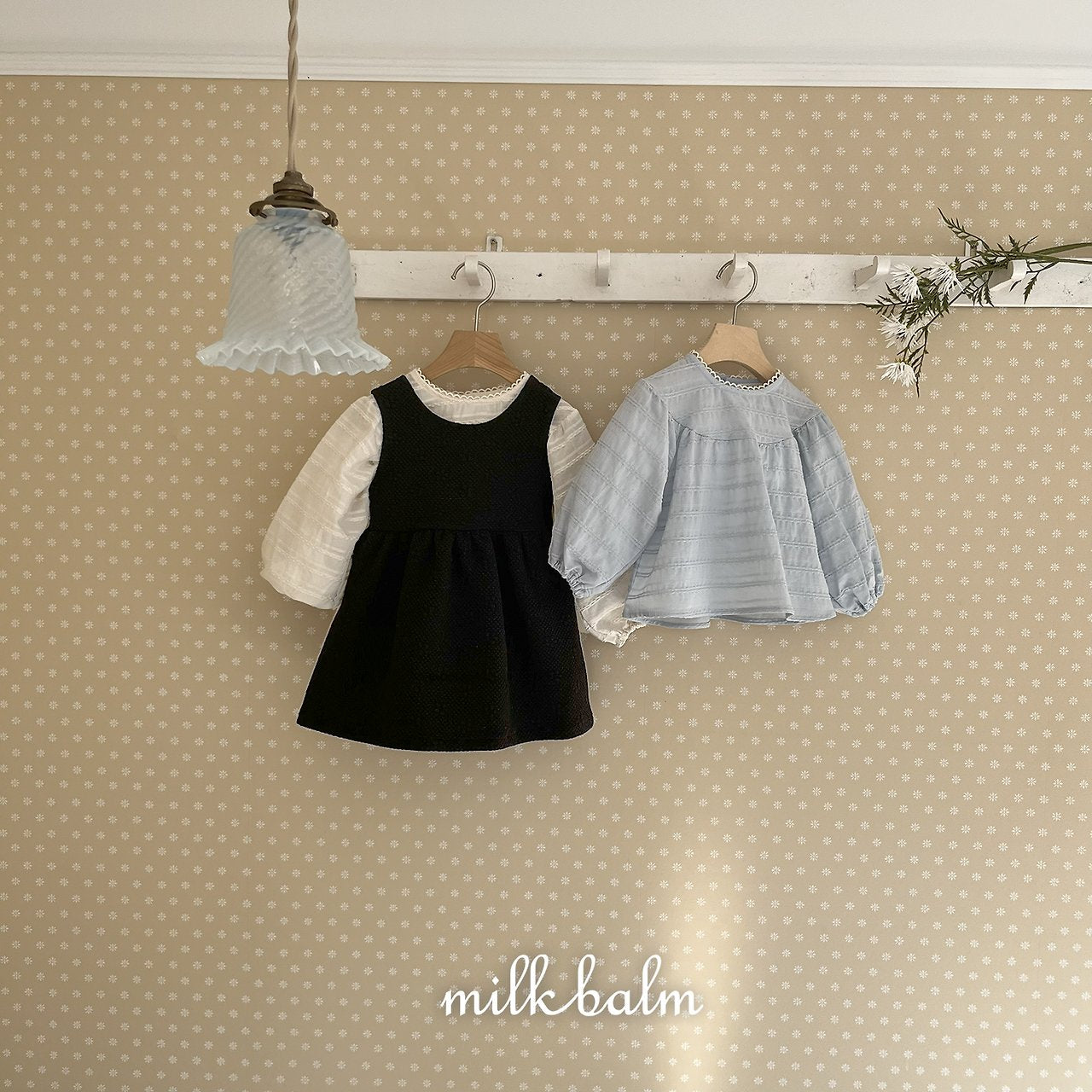 ［milk balm］Emboss jaquard one-piece