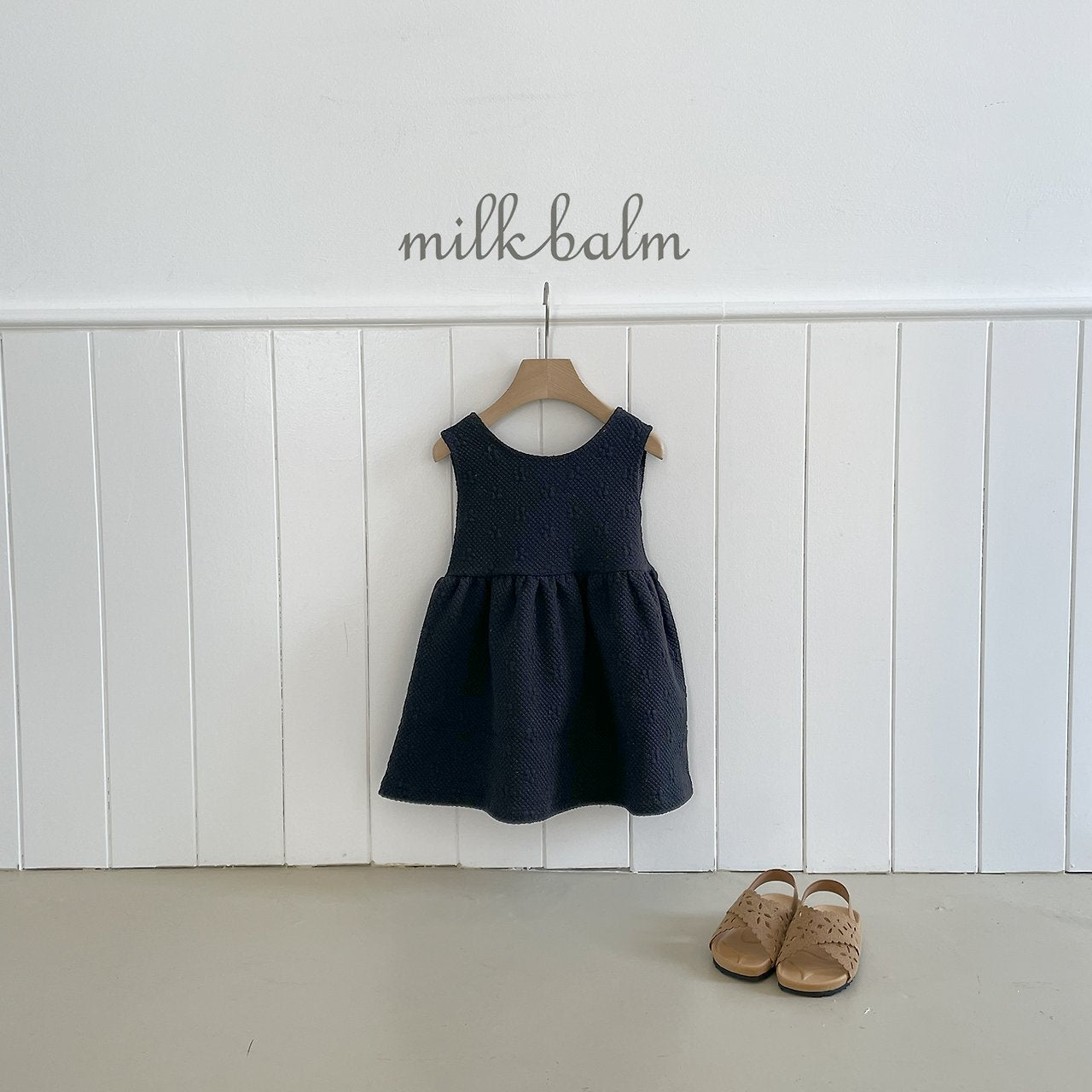 ［milk balm］Emboss jaquard one-piece