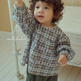 ［milk balm］Check bear blouse