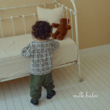 ［milk balm］Check bear blouse