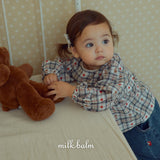 ［milk balm］Check bear blouse