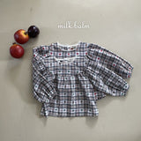 ［milk balm］Check bear blouse