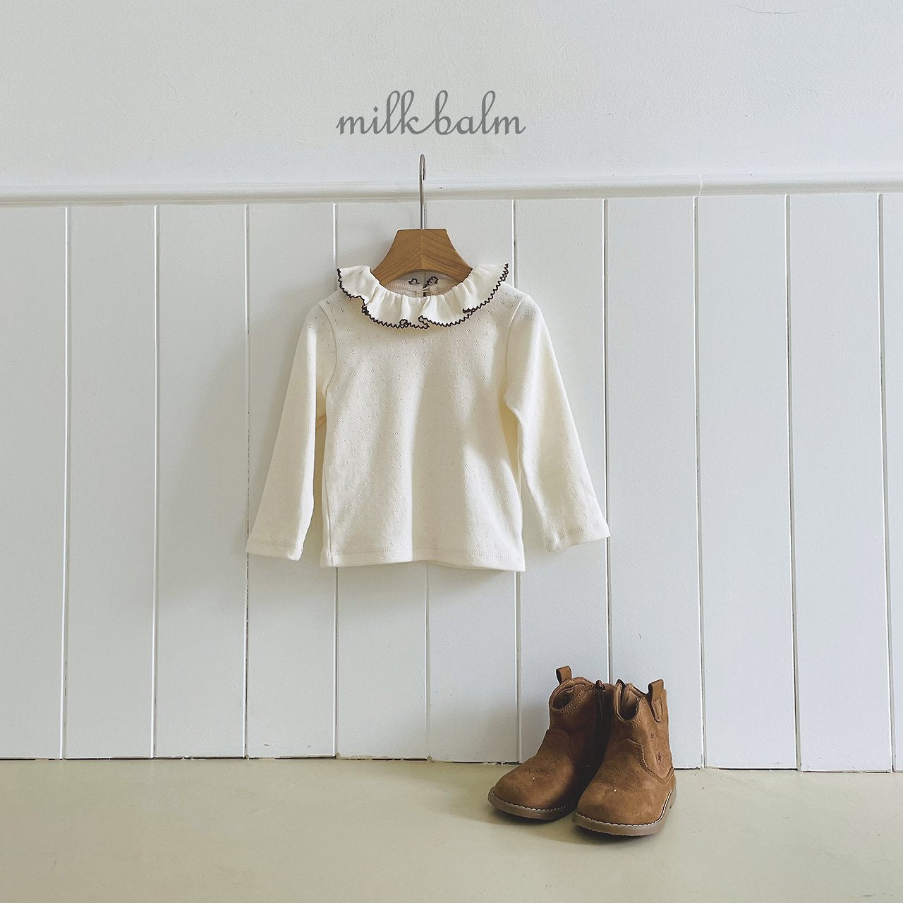 ［milk balm］Pico lace frill tops
