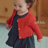 ［milk balm］Heart frill cardigan & camisole set