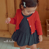 ［milk balm］Heart frill cardigan & camisole set