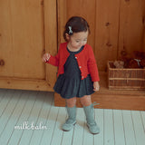 ［milk balm］Heart frill cardigan & camisole set